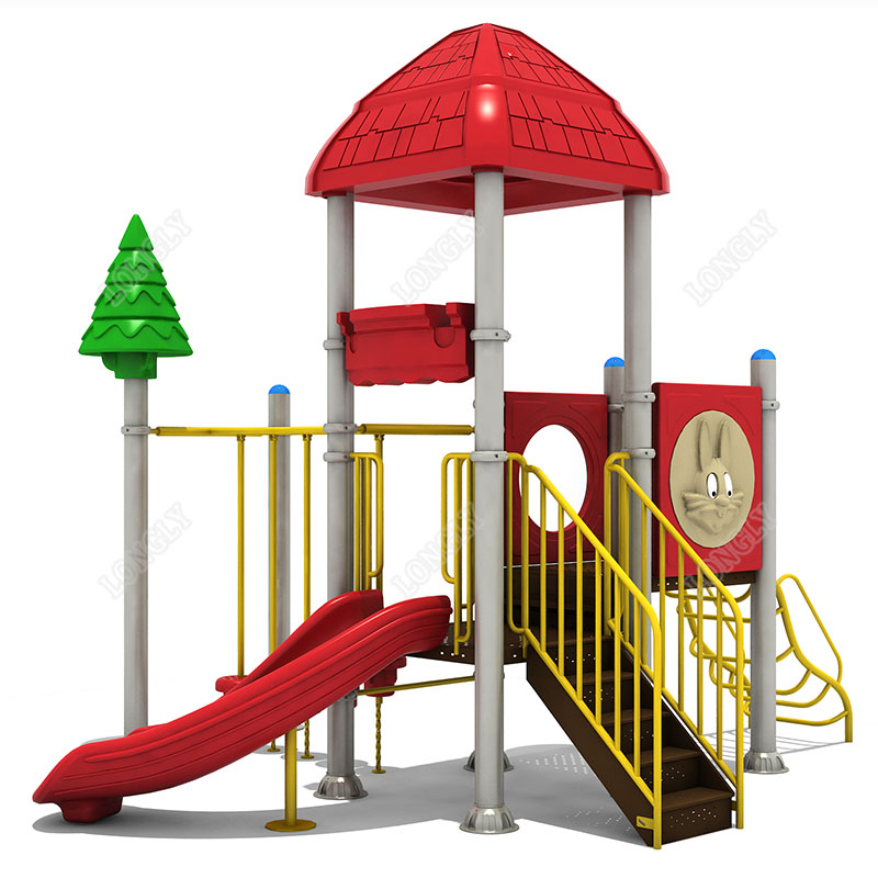 Kids Outdoor Park - Red Plastic Slide for Kids LLDPE