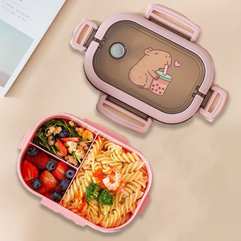 Kids Outdoor Kitchen Accessories - Capybara Bento Lunch Box Anime Animals