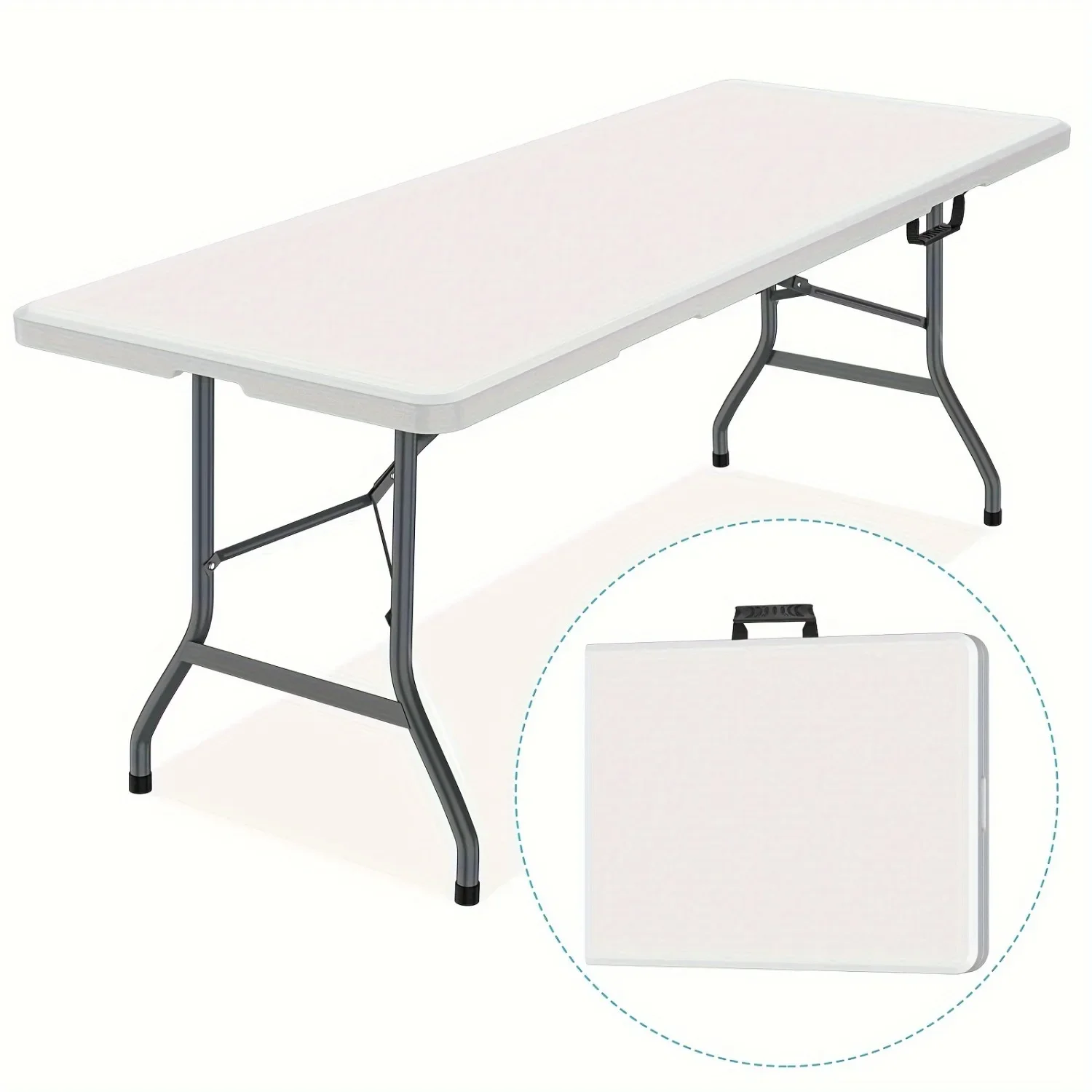 6FT Spacious Plastic Folding T - Kids Outdoor Folding Table ulasan dan harga
