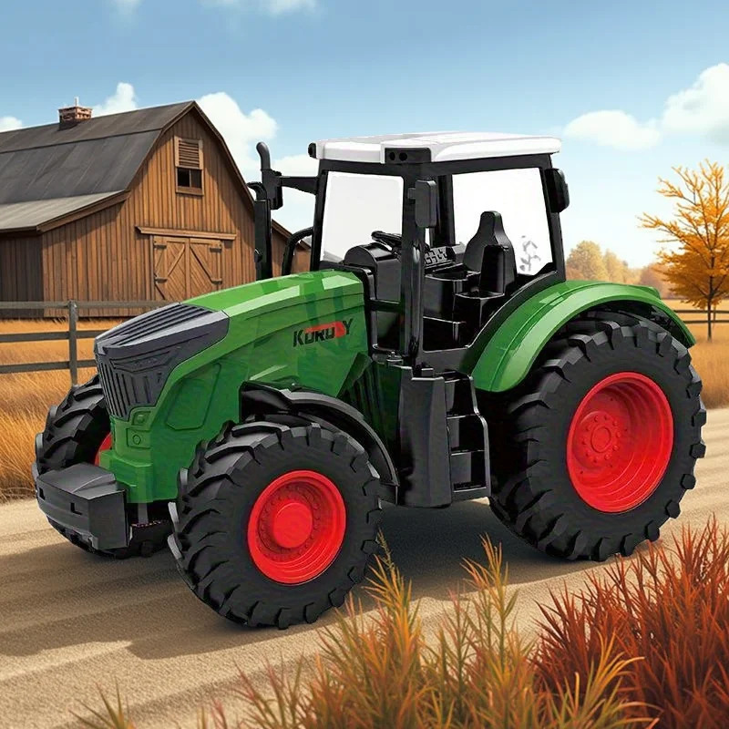 1:24 Inertial Farm Tractor wit - Kids Outdoor Play ulasan dan harga