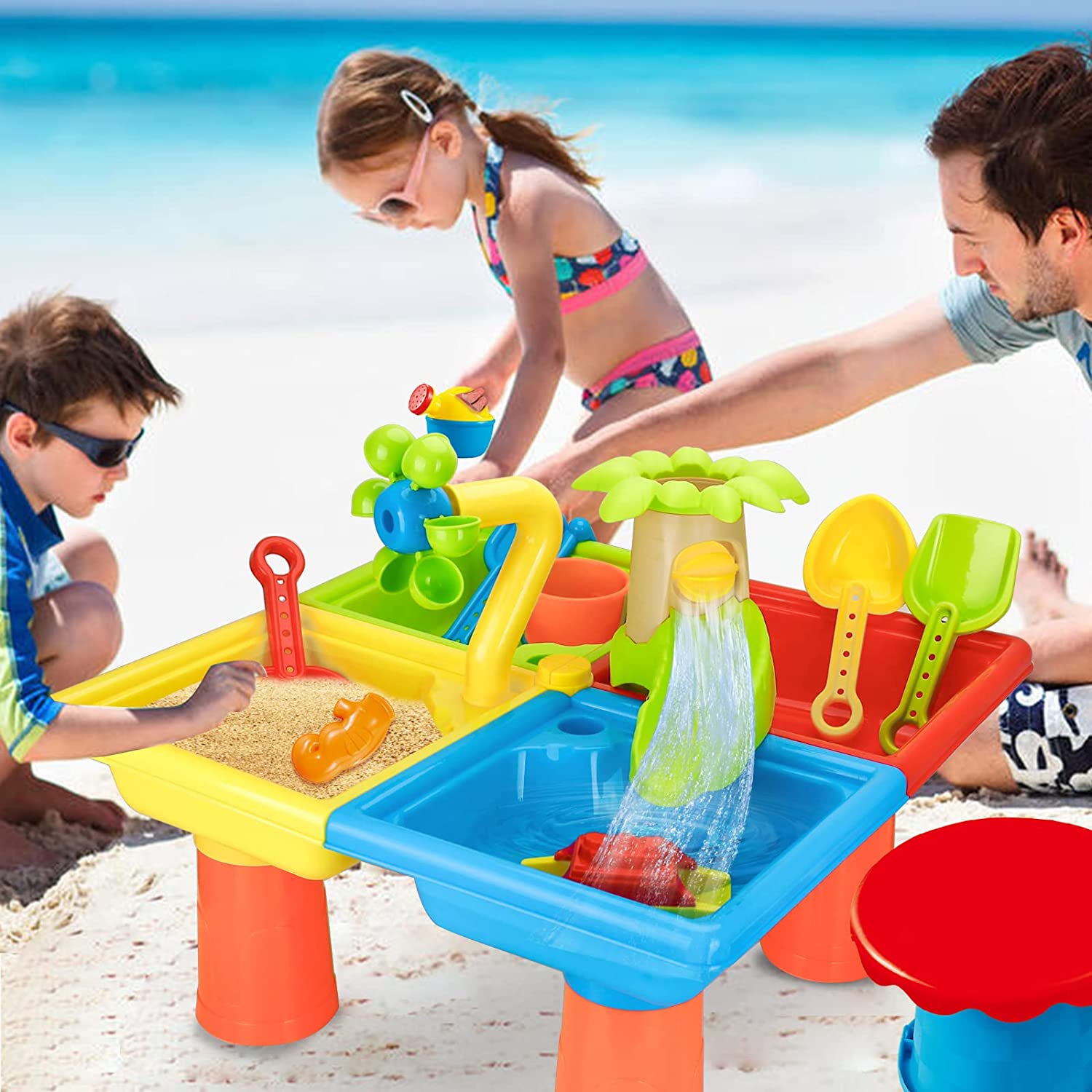 Beach Table Sand Play Toys Chi - Kids Outdoor Play ulasan dan harga
