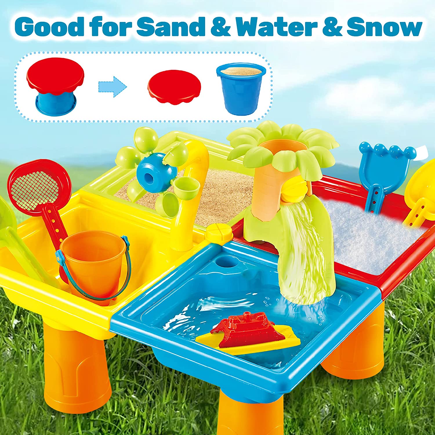 Beach Table Sand Play Toys Chi - Kids Outdoor Play ulasan dan harga