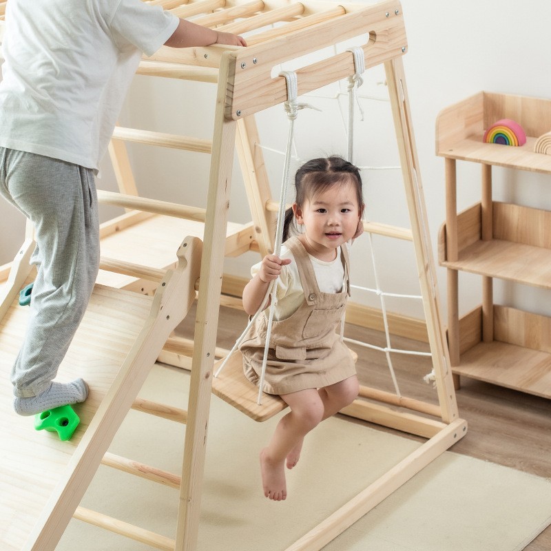 Jungle Gym Kids Outdoor Solid  - Kids Outdoor Wooden Climbing Frame ulasan dan harga