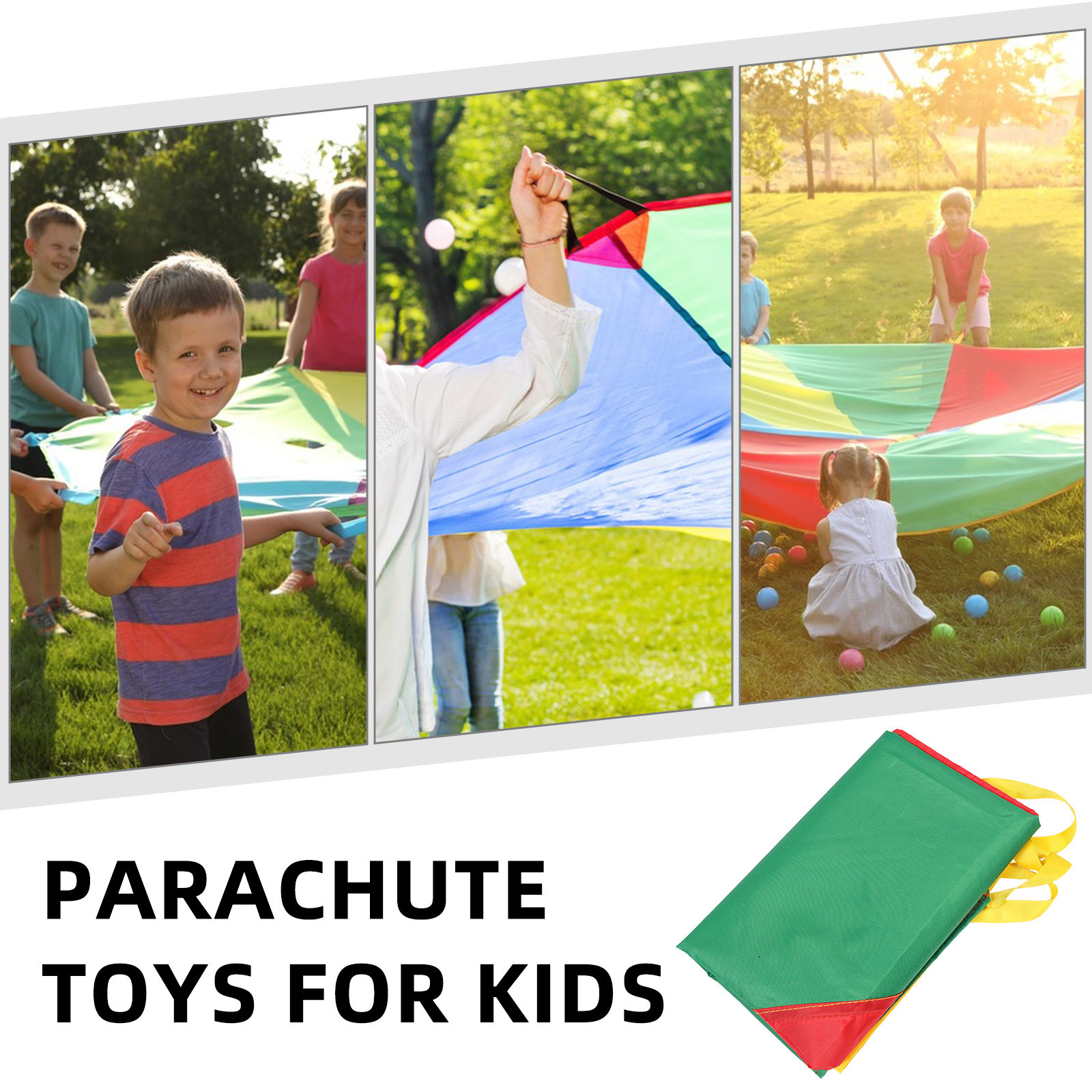 Colorful Rainbow Parachute Kid - Kids Outdoor Play ulasan dan harga
