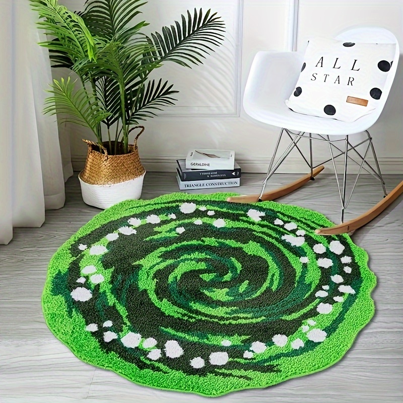 VIKAMA Green Round Plush Carpe - Kids Outdoor Folding Table ulasan dan harga