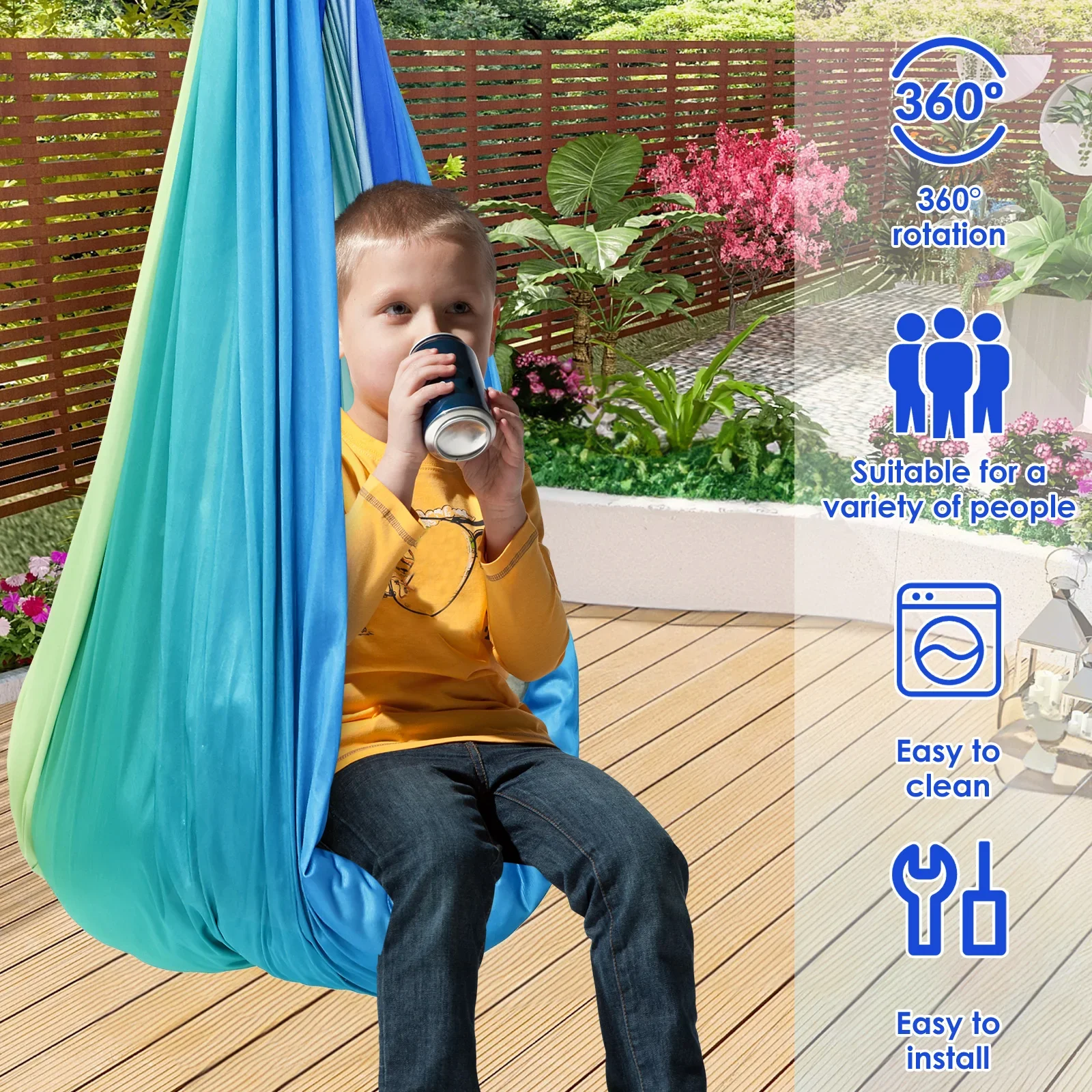 Sensory Swing Comfortable Kids - Kids Outdoor Hammock ulasan dan harga