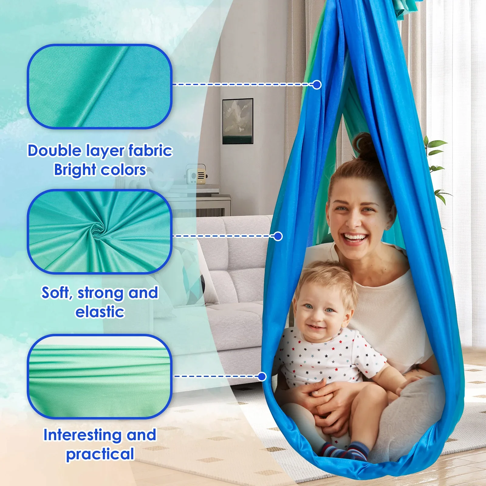 Sensory Swing Comfortable Kids - Kids Outdoor Hammock ulasan dan harga