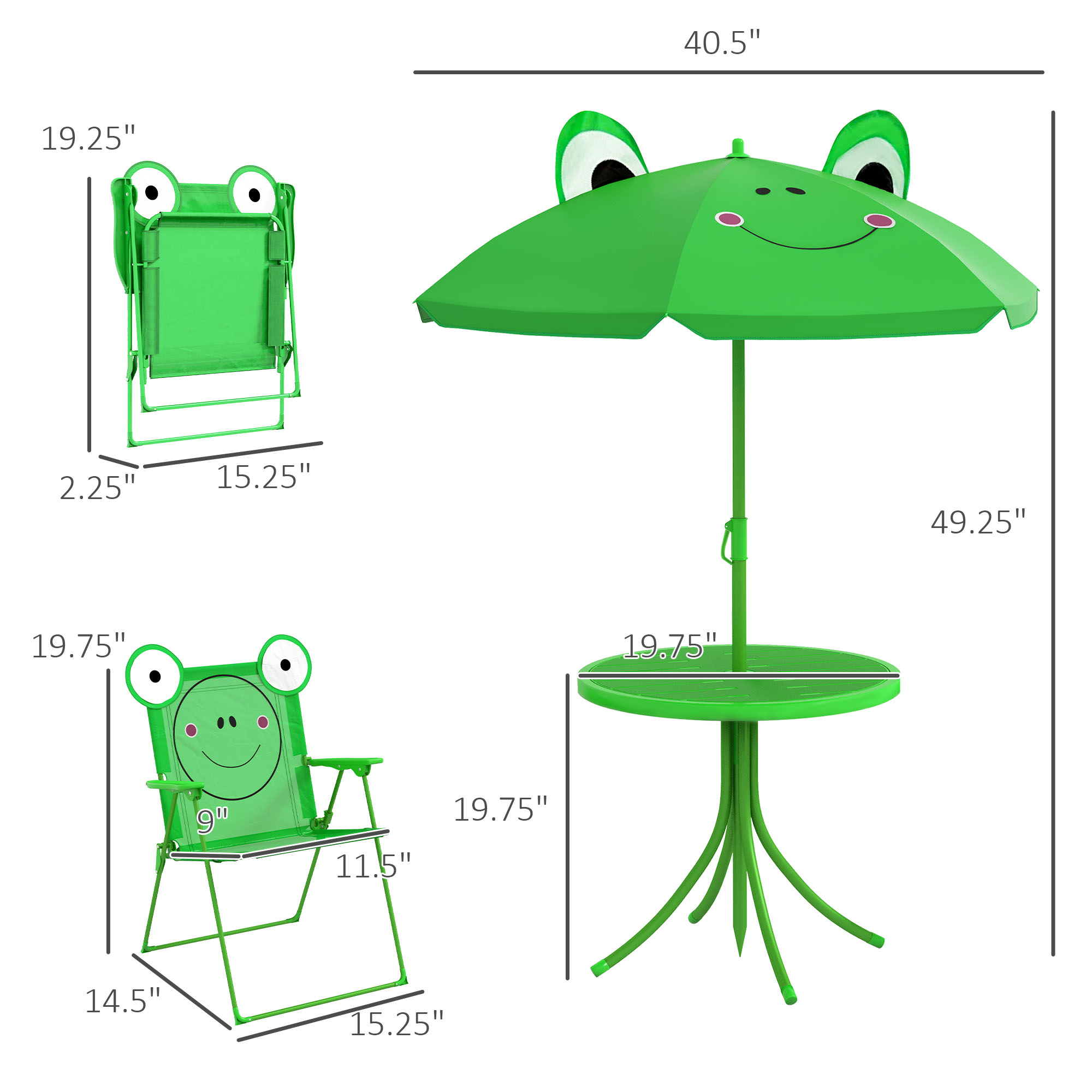 Kids Table and Chair Set, Outd - Kids Outdoor Folding Table ulasan dan harga