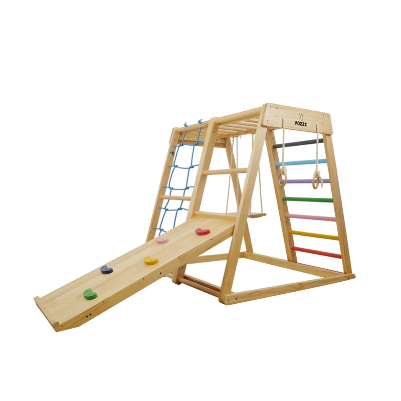 Kids Indoor Playground Activit - Kids Outdoor Wooden Climbing Frame ulasan dan harga