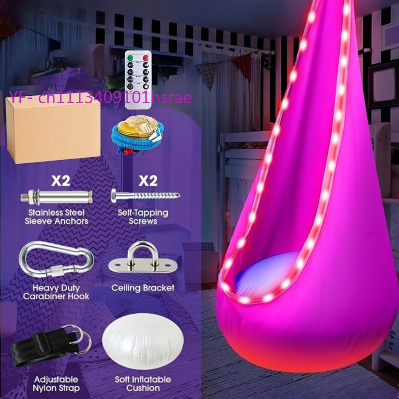 Glowing LED Inflatable Hammock - Kids Outdoor Hammock ulasan dan harga