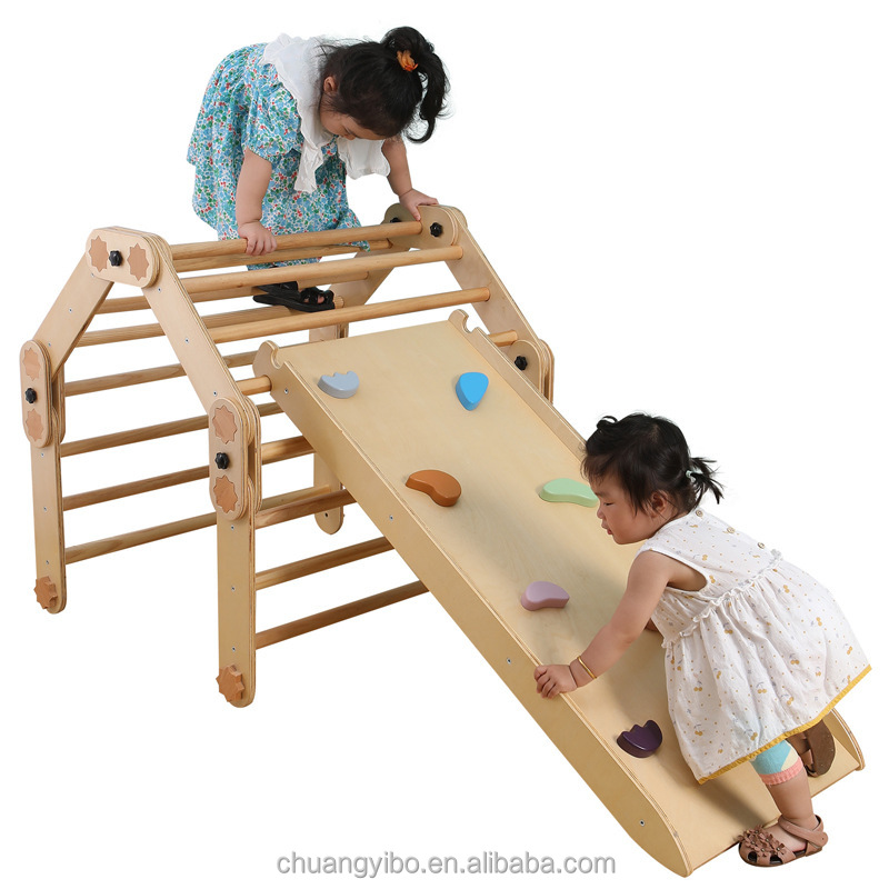 Jungle Gym Kids Outdoor Kids C - Kids Outdoor Wooden Climbing Frame ulasan dan harga