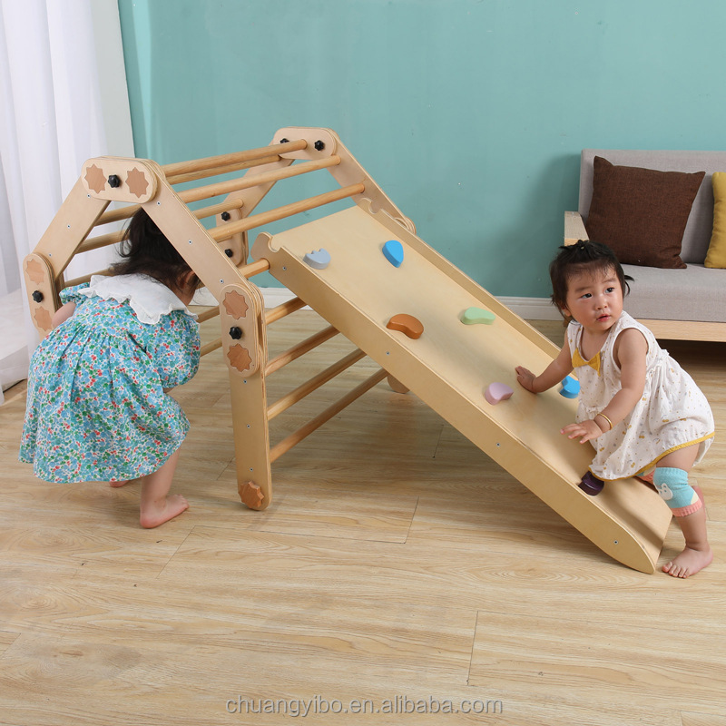 Jungle Gym Kids Outdoor Kids C - Kids Outdoor Wooden Climbing Frame ulasan dan harga