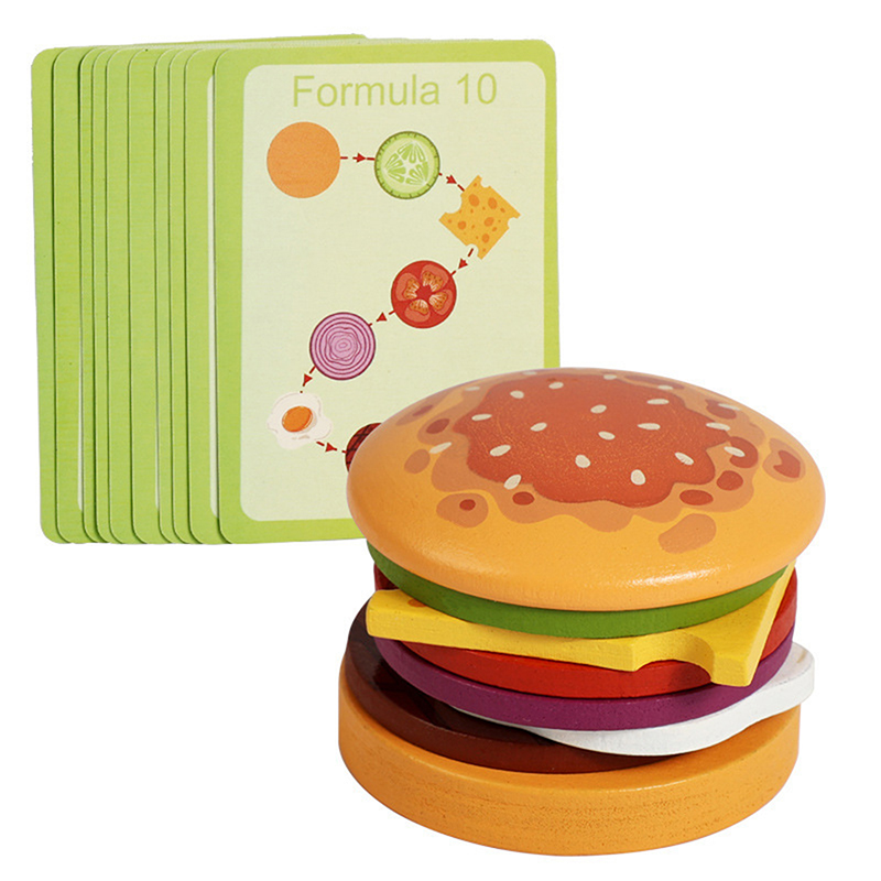 ·NewWooden Hamburg Sandwich St - Kids Outdoor Kitchen Accessories ulasan dan harga