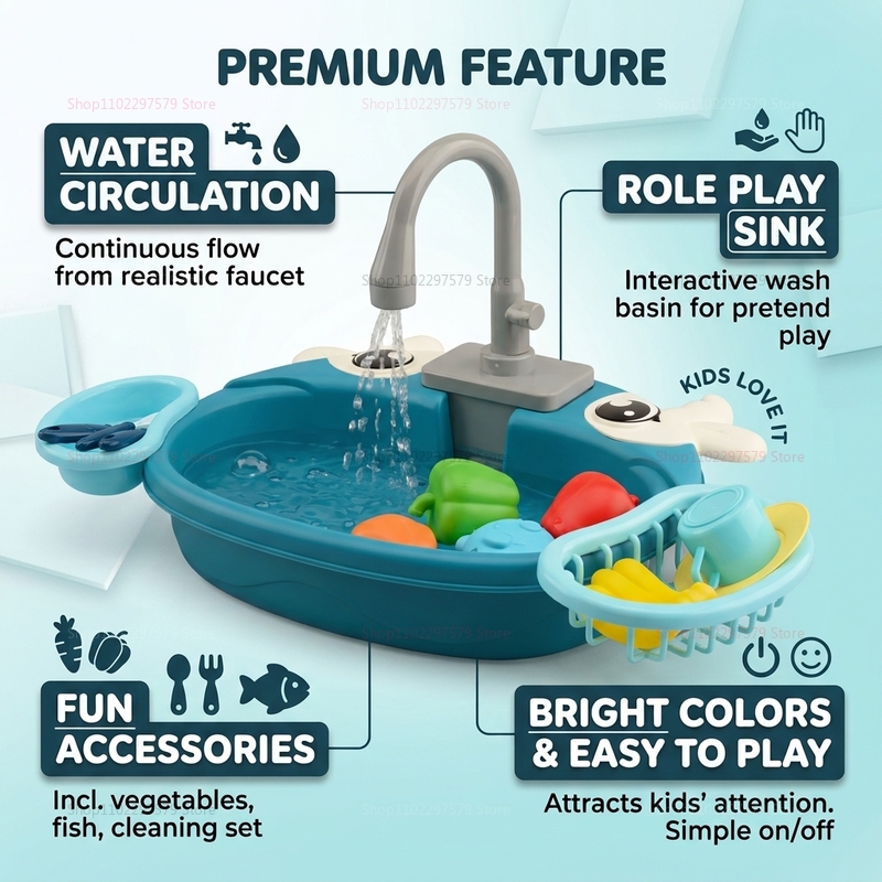 Toddler Interactive Water Play - Kids Outdoor Kitchen Accessories ulasan dan harga