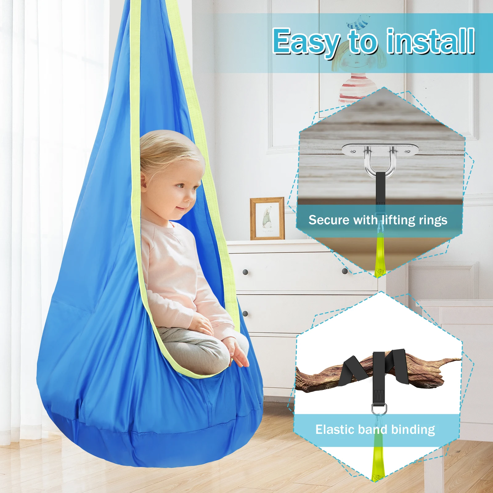 Chair Sensory Swing Chair Kids - Kids Outdoor Hammock ulasan dan harga